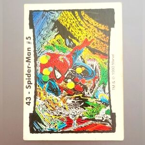 1990 Spider-Man Marvel Comic Images Todd McFarlane 2 Card 43 SPIDERMAN 5